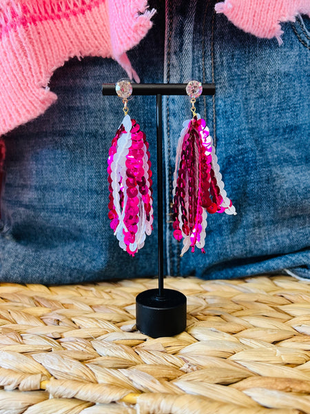 Sequin Tassel Earrings 2 Colors