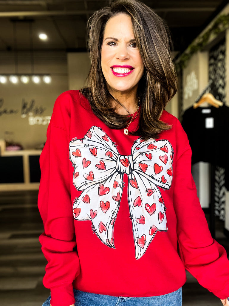 Heart Bow Sweatshirt